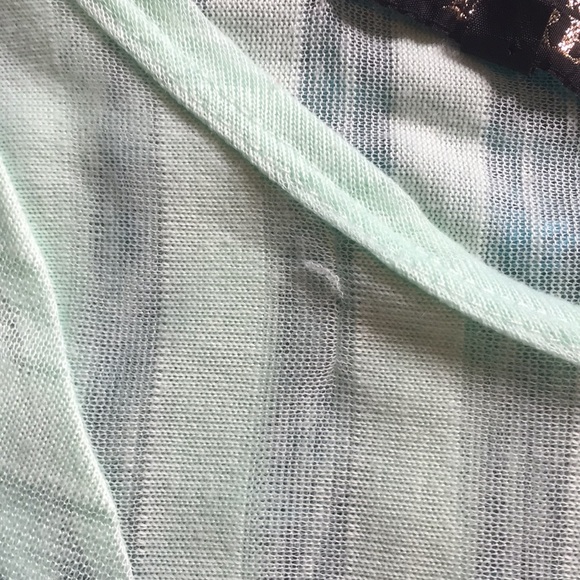 Sheer long-sleeve mint green top - Picture 5 of 7